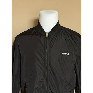 Versace Reversible Chain Print Bomber Jacket Black/Grey 40 US (50) 1012269 NWT