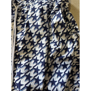 NWT $880 Gucci Drawstring Gucci Print Swim Short Blue/White size 52 Eu/36 US