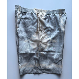 Versace La Coupe des Dieux Silk Bermuda Shorts Gray Men 38 US 54 Eu 1002476 NWT