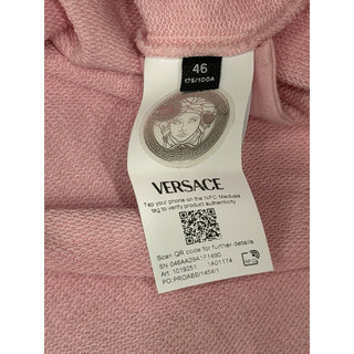 Versace Medusa Print Crop Pink Cotton Sweatshirt 10 US (46 Eu) 1019251 NWT $800
