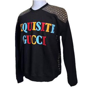 NWT $3980 Gucci Men's Sweatshirt Pullover Sweater Black/Gray Size M