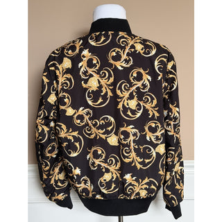 Versace Men's Reversible Blouson Jacket Black/Gold 40 US (50 Euro) 1012269 NWT