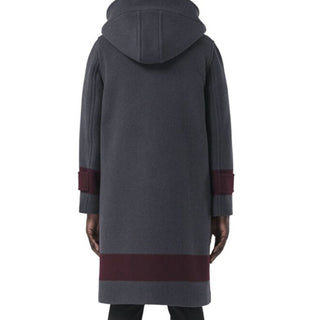 New $3550 Burberry Men’s Oversized Wool Hooded Coat DARK CHARCOAL 38 US/48 Eu