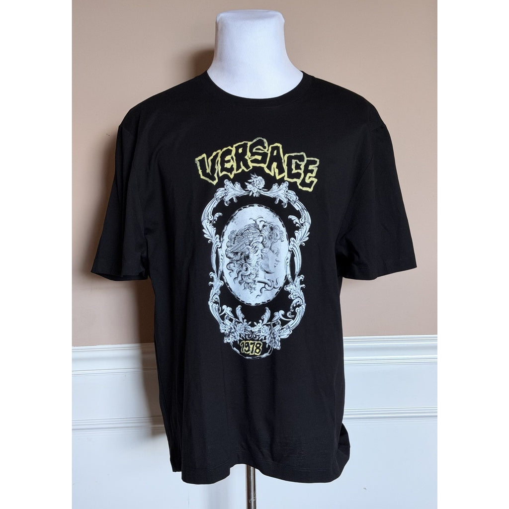 Versace Punk Medusa Cameo T-Shirt Black Men 4XL 1013302 1A14344 NWT