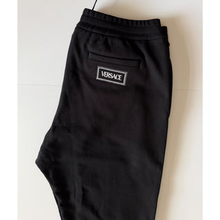Versace Men's Embroidered Black Activewear Pants 4XL Italy 1012568 NWT $1195