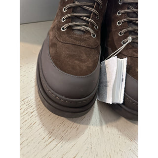 NIB $1495 Brunello Cucinelli Men’s Suede Boots Shoes DK Brown 9 US/42 Eu