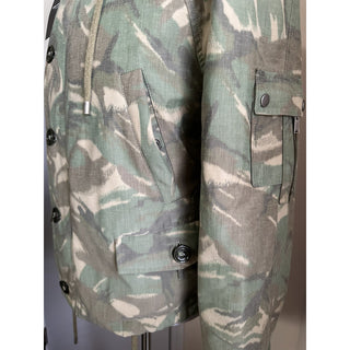New $3390 Saint Laurent PARKA CAPUCHE CAMOUFLAGE MILI. Jacket Coat 42 US/52 Eu