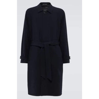 New $3995 Giorgio Armani Men Trench Coat Coat Navy 40 US/50 E Italy