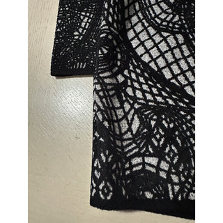 New $3050 Balmain Patterned-Knit Body-Con Minidress Black 44/12 Italy