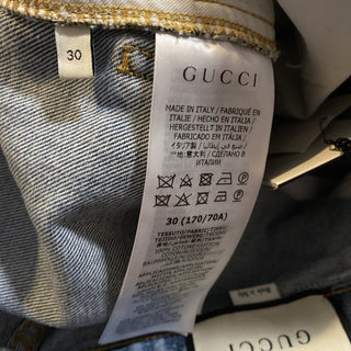 NWT $1500 Gucci Mens Short Jeans Pants Blue Size 30 US/44 Eu