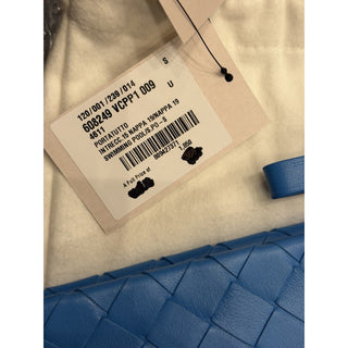 Bottega Venera Intrecciato Blue Leather Large Clutch 608249 IT NWT $1850