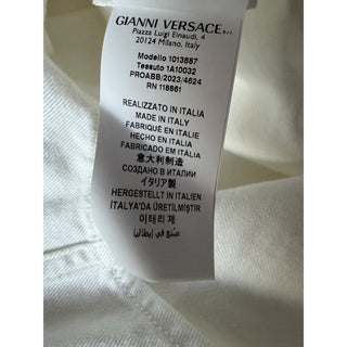 Versace Men’s Denim Stretch White Overshirt 46 US (56 Euro) 1013887 IT NWT $1625