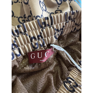 New $1800 Gucci Men’s GG Print Jogging Pants Beige Size XL