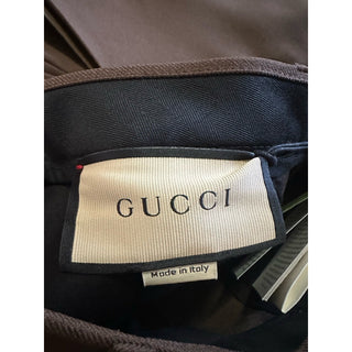 New $900 Gucci Skirt Pants Pants DK Brown 48 Eu