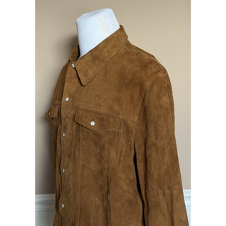 Versace Men’s Suede Leather Brown Jacket 46 US (56 Euro) IT 1019144 NWT $4300
