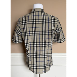 Burberry Elio Check Short Sleeve Shirt Lichen IP Check Men L 8121623 NWT $680