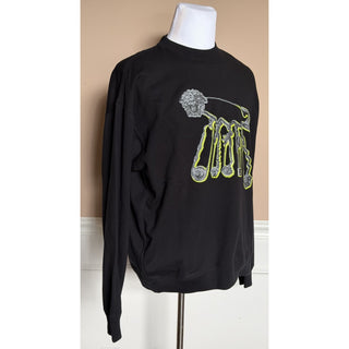 Versace Men’s Logo Non-brushed Sweatshirt Black 5XL 1013969 NWT $1075