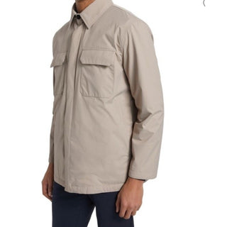 Kiton Men’s Woven Snap Jacket Beige Size 44 US/54 Eu New $3295