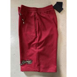 NWT $795 Balmain Men Sunset Drawstring Bermuda Shorts Red Size M Italy