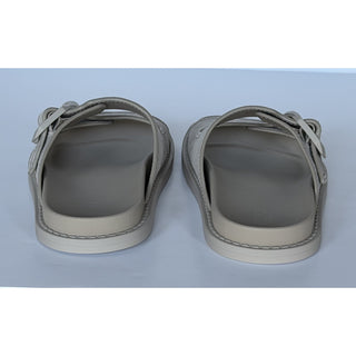 Fendi Men's FF Feel Slide Sandals Beige 8 US/7 UK IT 7X1604 NIB $1050
