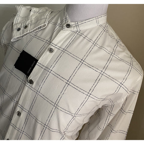 NWT $925 Giorgio Armani Mens Crewneck Shirt While 45/18 Italy