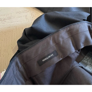 ZEGNA Regular Fit Dress Pants 15 MIL MIL Wool DK Gray 32 US ( 48 Eu ) New $980