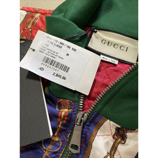 NWT $2980 Gucci Men's Track Jacket Green/Multicolor Size M Italy