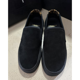 NIB Saint Laurent Men’s Suede Sneakers Shoes Black 8 US/41 Eu Italy