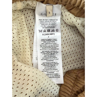 Gucci GG Jacquard Jogging Pants Camel Brown Web Stripe Small Women’s 722196 NWT