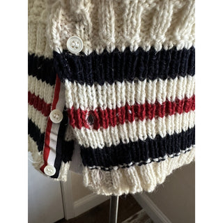 NWT Thom Browne Men Open Knit Wool Blend Cardigan Sweater White M ( 2 ) Ireland