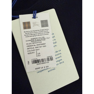 Burberry Lea 100% Wool Navy Sweater Small 8091167 NWT $830