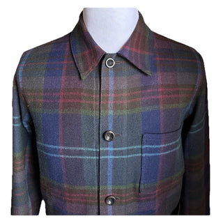 Ralph Lauren Purple Label Men Shadow Plaid Shirt Jacket Size M New $2995 Italy
