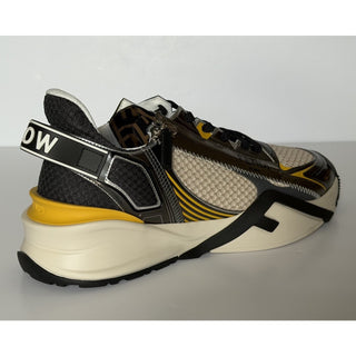 Fendi Flow Sneakers Gray/Yellow/White 11 US (10 Fendi) 7E1689 Italy NIB $1190