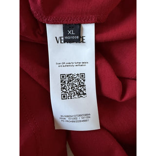 Versace Medusa Embroidered Logo Red Cotton Jersey T-Shirt XL 1013302 Italy NWT
