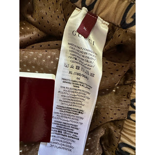 New $1800 Gucci Men’s GG Print Jogging Pants Beige Size XL