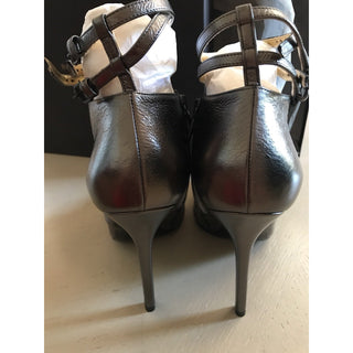 NIB $990 Bottega Veneta Women Leather Shoes Boots Metal Black 9 US ( 39 Eu )