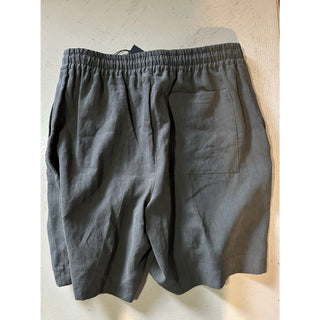 Giorgio Armani Men Linen Drawstring Short Pants dark olive gray 40 US/56 Eu New
