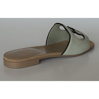 Gucci Interlocking G Green Leather Sandals 6 US (36 Euro) Italy 694451 NIB