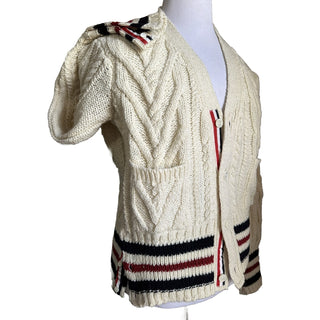 NWT Thom Browne Men Open Knit Wool Blend Cardigan Sweater White M ( 2 ) Ireland
