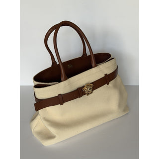 Versace Medusa Top Handle Large Tote Canvas/Leather Beige Bag 1022470 IT NWT