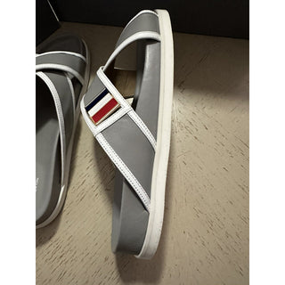 NIB $650 Thom Browne Criss Cross Leather Sandal Gray 9 US/42 Eu Italy