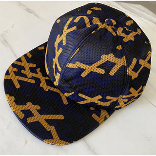 NWT Ermenegildo Zegna Couture Crest Embossed Baseball Hat Navy Size S Italy