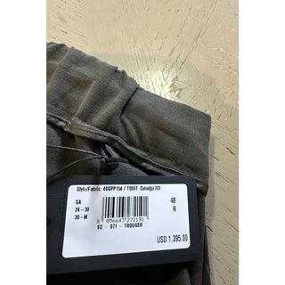 New $1395 Giorgio Armani Men Linen Pants dark olive gray 32 US/48 Eu