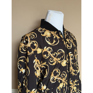 Versace Men's Reversible Blouson Jacket Black/Gold 40 US (50 Euro) 1012269 NWT