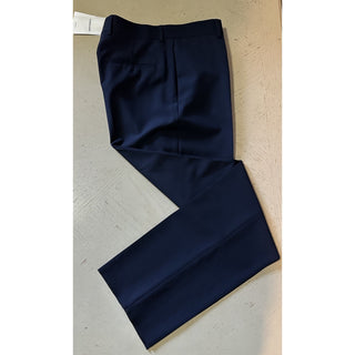 Ferragamo Men Wool Dress Pants Navy 38 US/54 Eu New $790