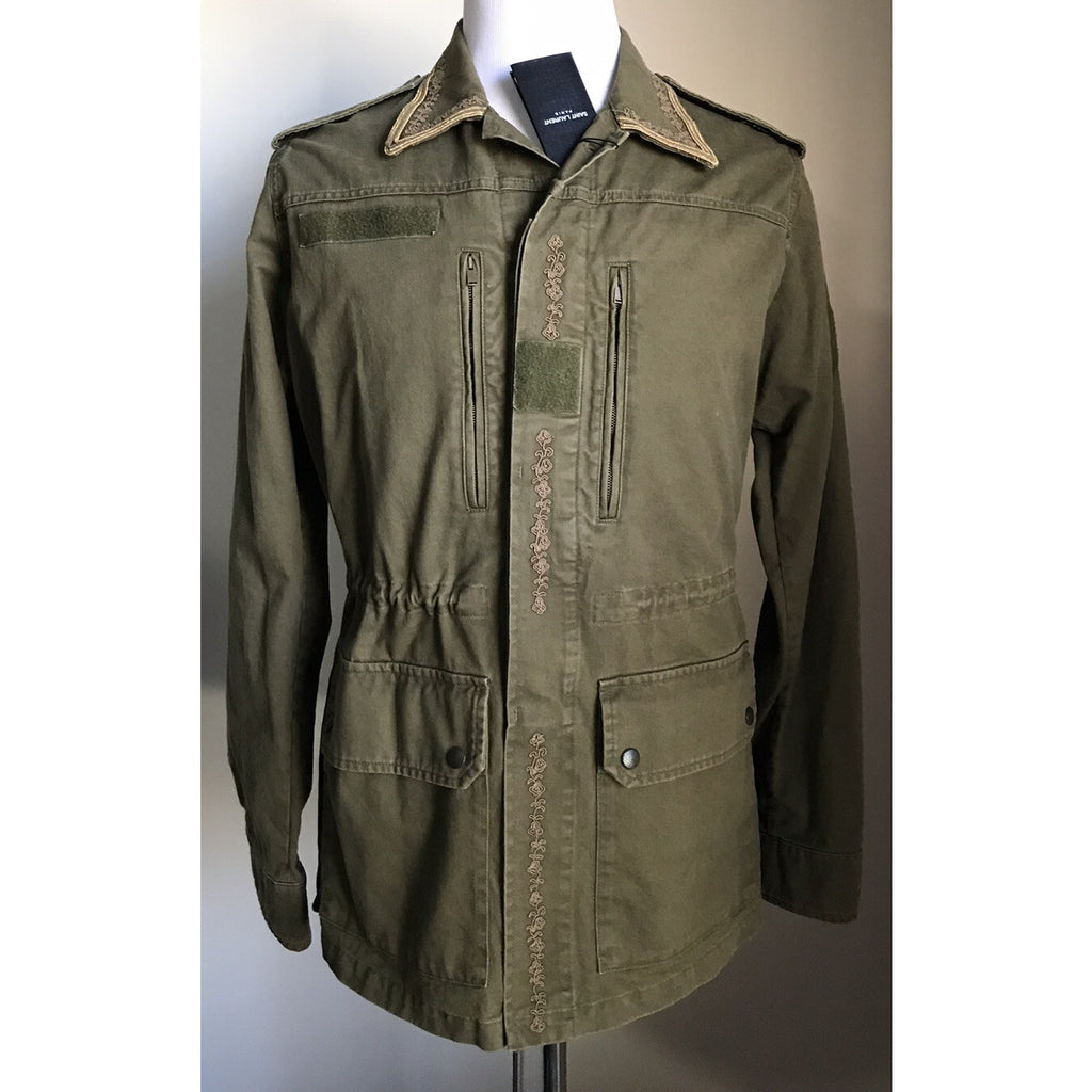 New $2290 Saint Laurent Jacket Coat Green/Kaki 40 US ( 50 Eu ) Italy