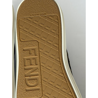 Fendi Domino FF Jacquard Sneakers Brown Men 12 US (11 Fendi) IT 7E1553 NIB $770