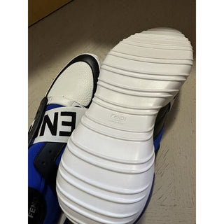 NIB $980 Fendi Men Forever Fendi Runner Sneakers Shoes White/Blue 9 US/42 Eu