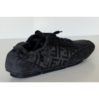 Fendi Fit FF Jacquard Suede Sneakers Blue Men 9 US (8 Fendi) IT 7E1842 NIB $950