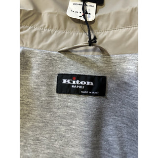 Kiton Men’s Woven Snap Jacket Beige Size 44 US/54 Eu New $3295